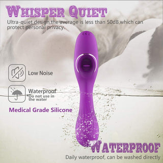 G-Spot Vibrator with Clitoral Licking Stimulator With Dual Motors - Laphwing